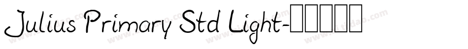 Julius Primary Std Light字体转换